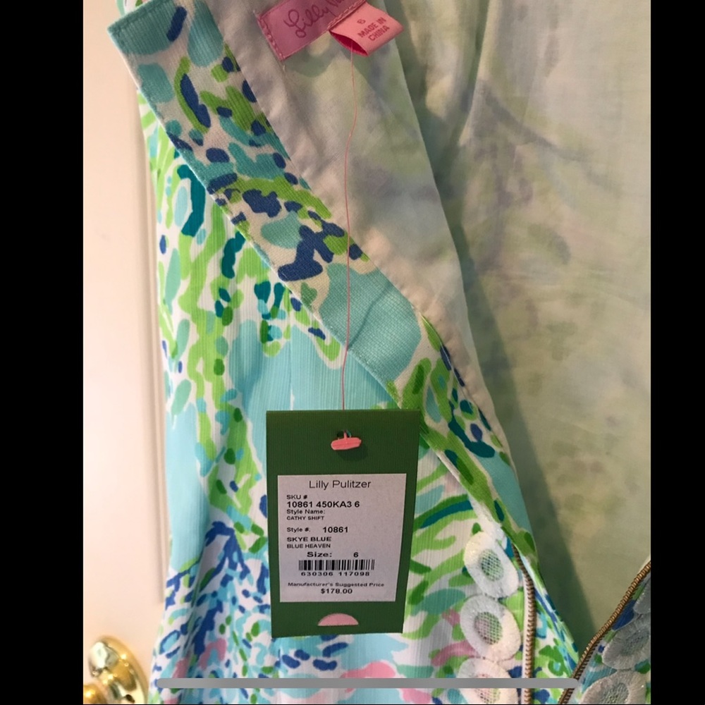 NWT Lilly Pulitzer BLUE HEAVEN CATHY SHIFT Size 6 - Picture 3 of 5